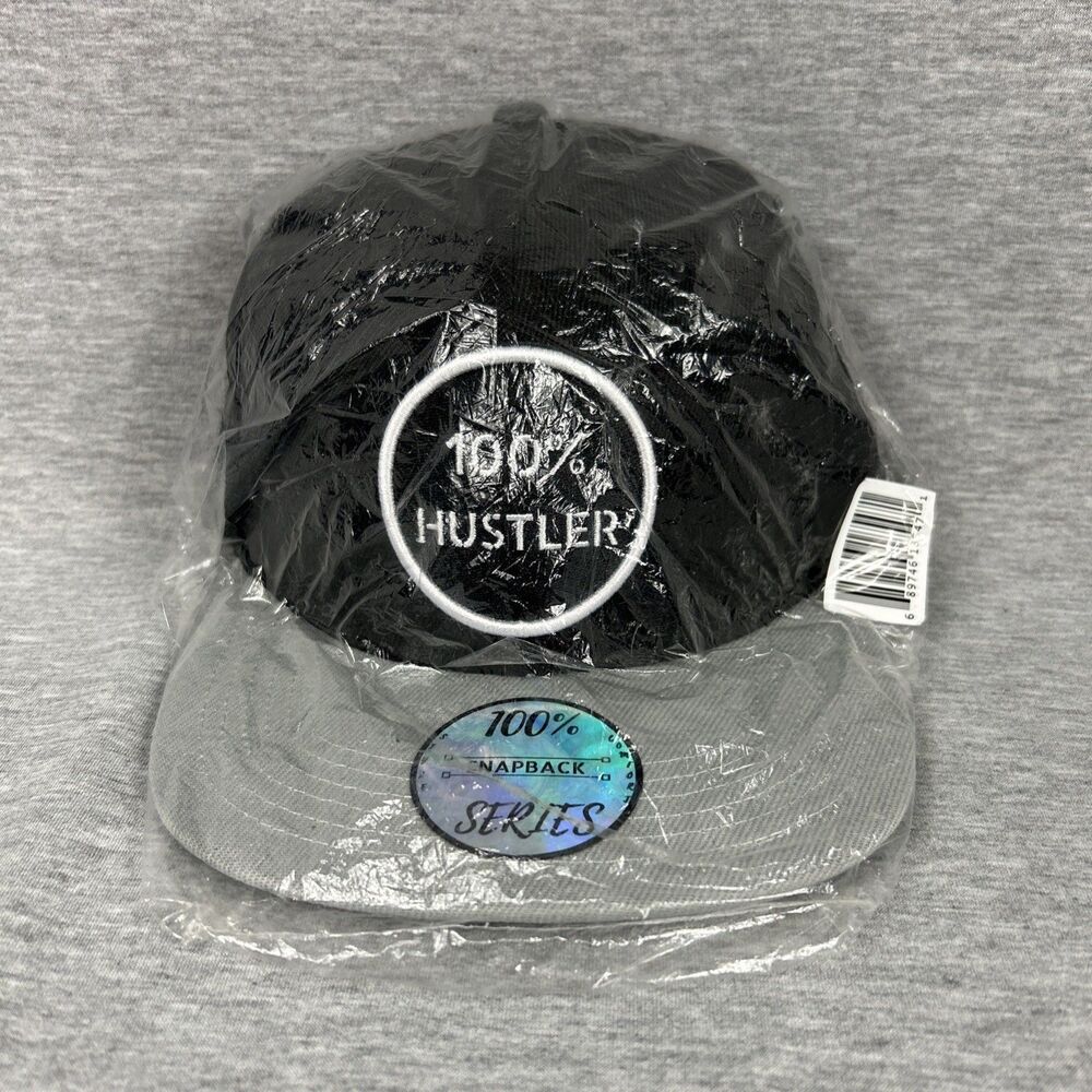 NWOT- SnapBack Hat 100% HUSTLER, 100% SnapBack Series, BY Moteq Designs